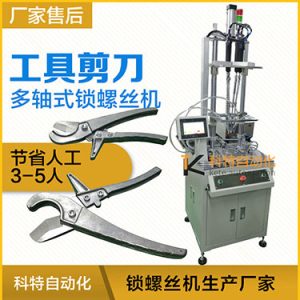 五金工具剪刀多迪式自動(dòng)螺絲機(jī)，壓鉚剪刀螺母設(shè)置案例